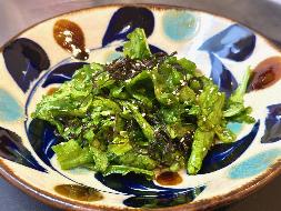 きくなの塩昆布サラダの完成写真です。