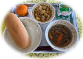 みかんが提供された給食