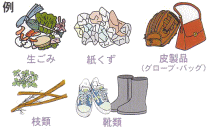 可燃ごみ対象品目の画像