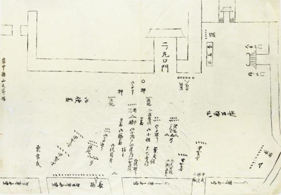 要家文書にある家中離山之節備(かちゅうりざんのせつそなえ)の写真
