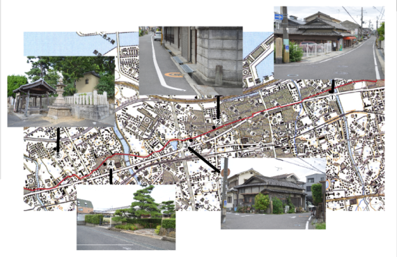 紀州街道沿いの道しるべの写真