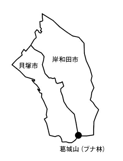 ブナ林の位置関係の図
