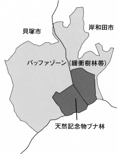 コアゾーンとバッファゾーンの図
