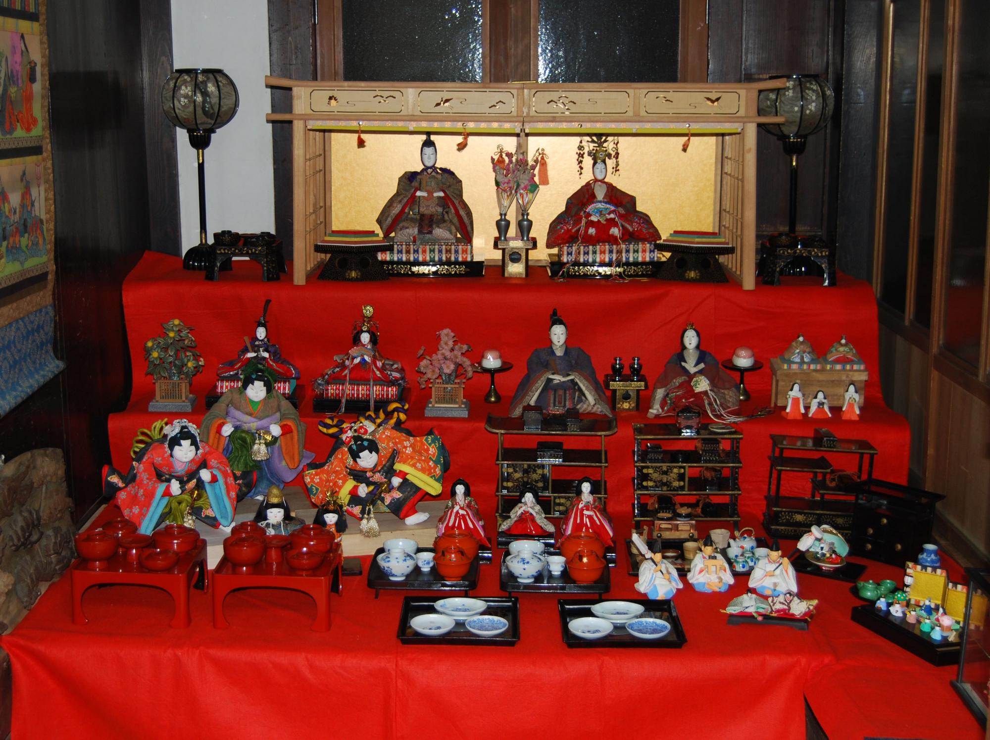 春の町家の雛めぐりで展示されたひなかざりの写真