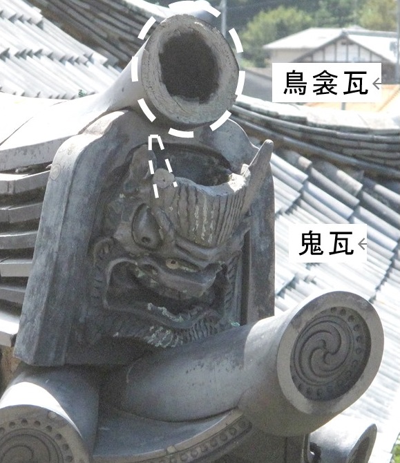 鬼瓦と取部須磨瓦の破損状況