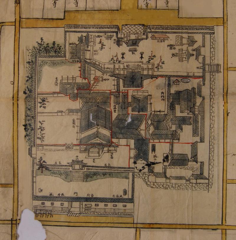 貝塚寺内絵図(19世紀)