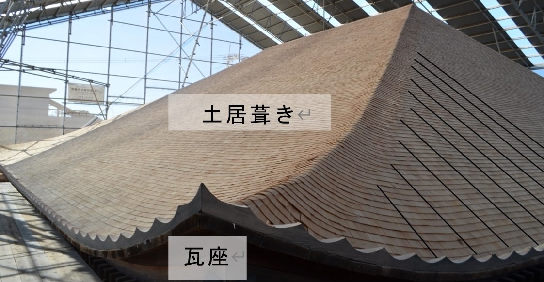 孝恩寺観音堂の土居葺きと瓦座