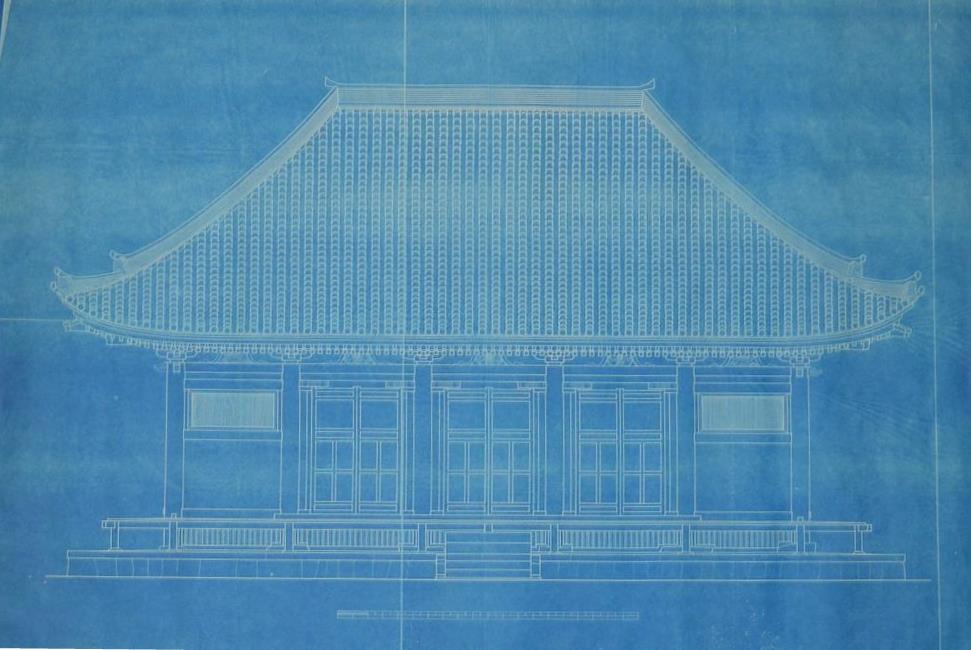 孝恩寺観音堂 正面の図面