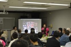 貝塚三夜音頭継承連絡会の発表の写真