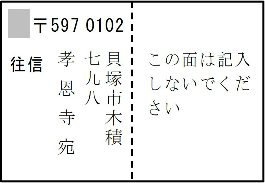 往復はがき(往信)記入方法
