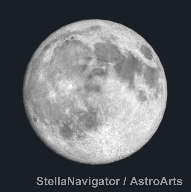 10月6日の月、満月に近い月齢なので眩しく輝いています。
