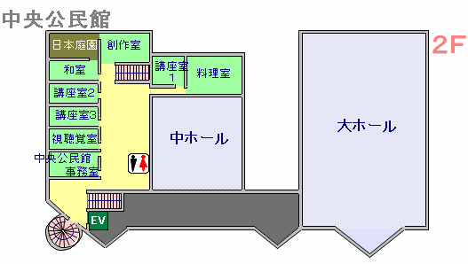 中央公民館の見取り図