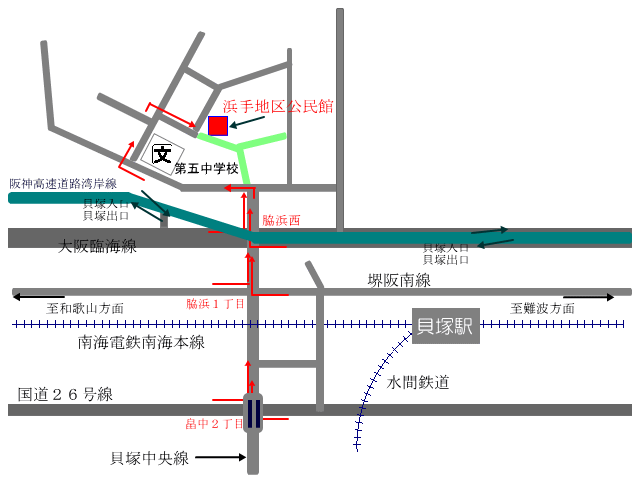 浜手道路地図