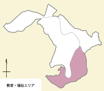 教育福祉エリアの地図