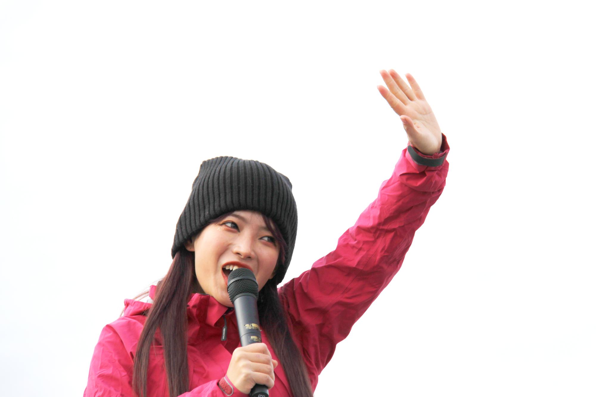 ステージ上のマルコスさん