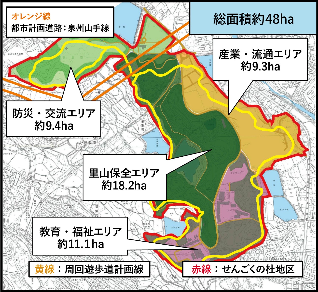せんごくの杜全体図