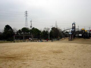 福田公園の木製遊具