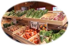 いぶきヴィレッジ直売所で販売しているさまざまな野菜の写真