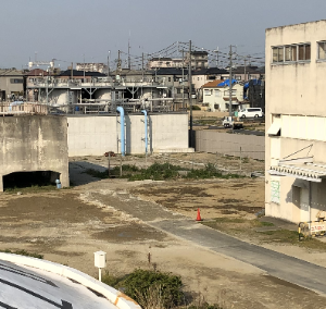 曝気・沈砂池棟  解体後