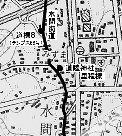 道陸神社里程標位置図の画像