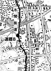 水間街道道標8位置図の写真