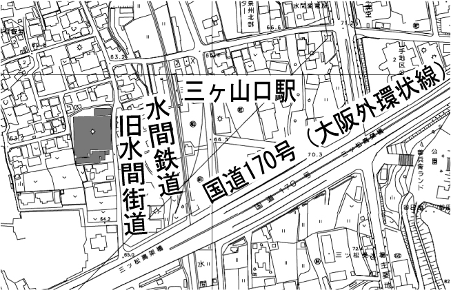 テザック三ツ松工場の位置図