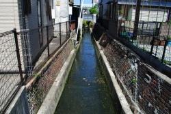 清水川 旧紀州街道海側から下流をのぞむ