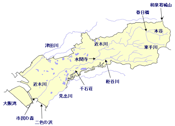 近木川の地図