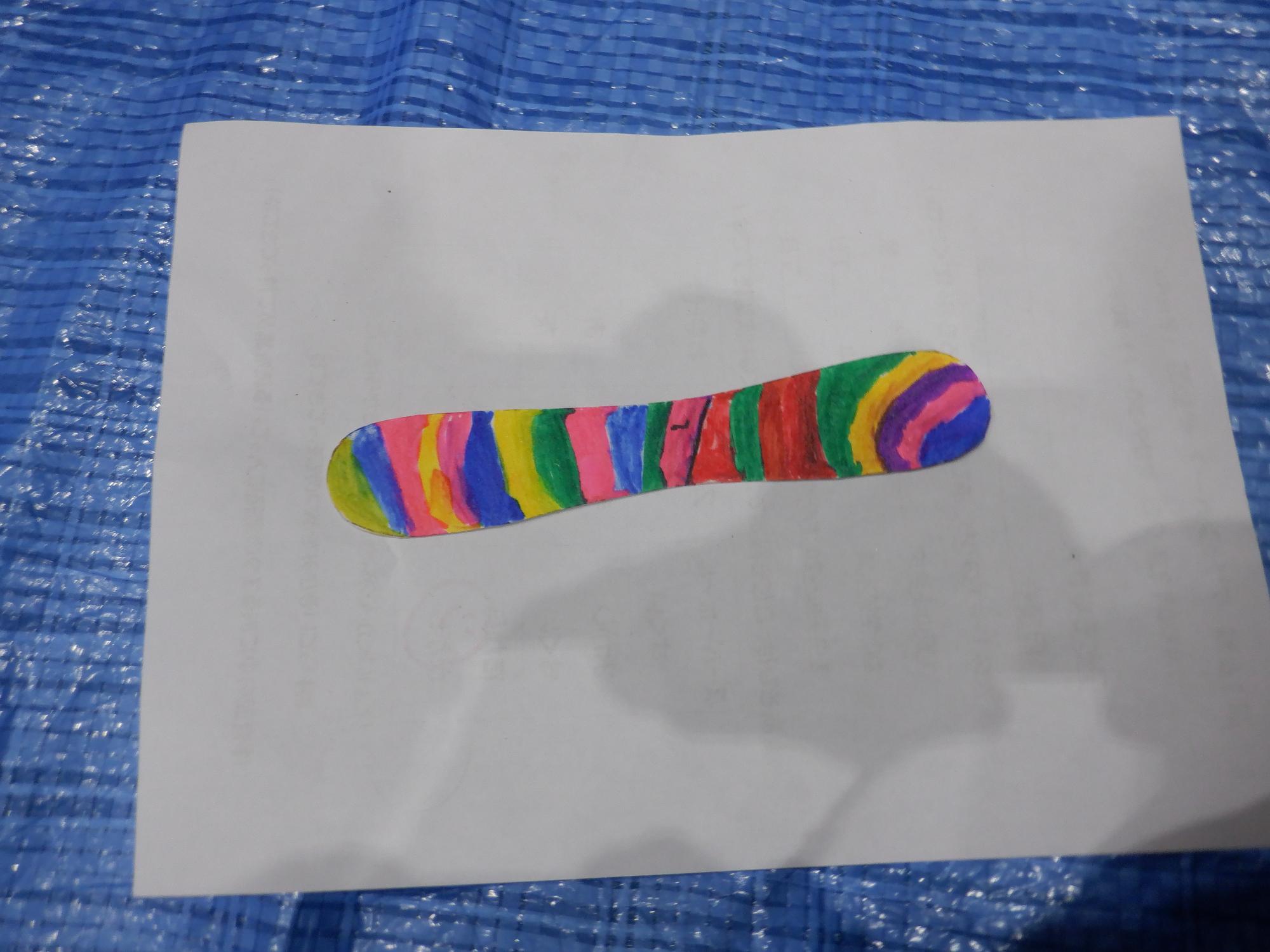 色をぬった作品