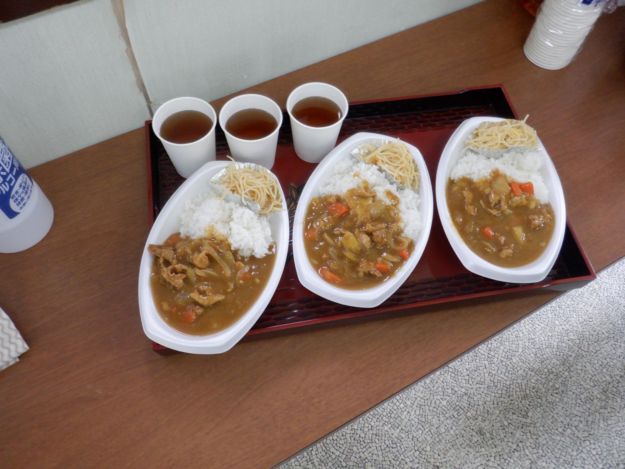 講座のお礼にいただいたカレーライスです