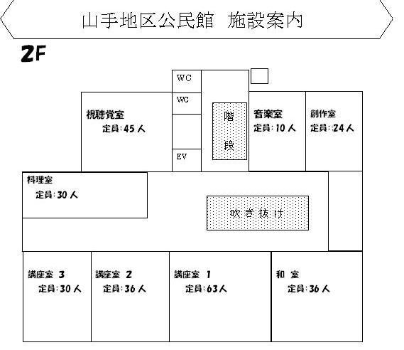 山手地区公民館2階見取り図