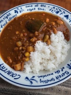 湯せん料理で作ったカレーライス
