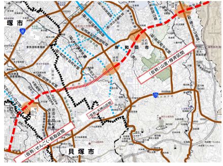 泉州山手線完成予想位置図