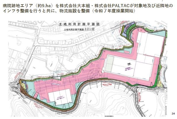 病院跡地エリア図