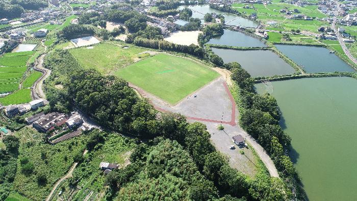 貝塚市立ドローンクリケットフィールド全体の航空写真