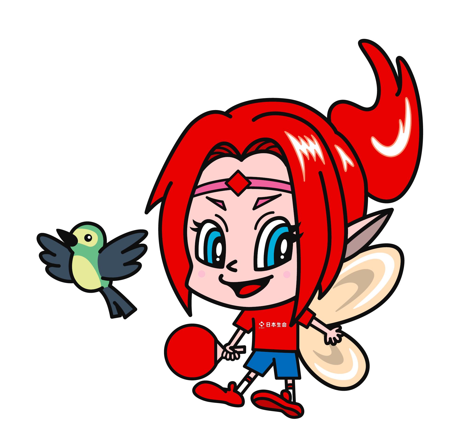 日本生命レッドエルフのチームキャラクター「エルフィ―」のイラスト