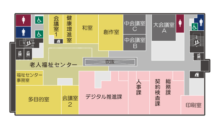 本館4階見取り図