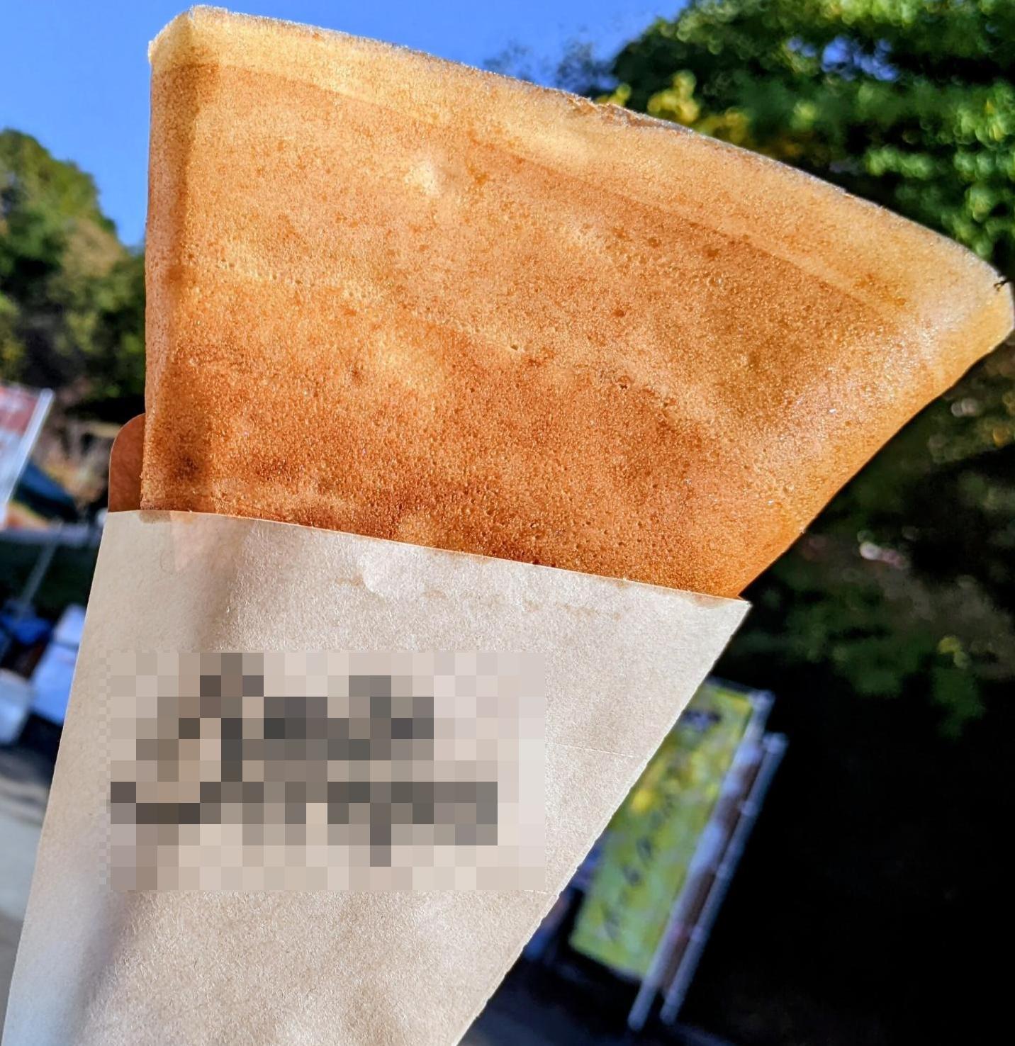 つげさんランチフェスで出る予定のデザート。シュガーバターのクレープ